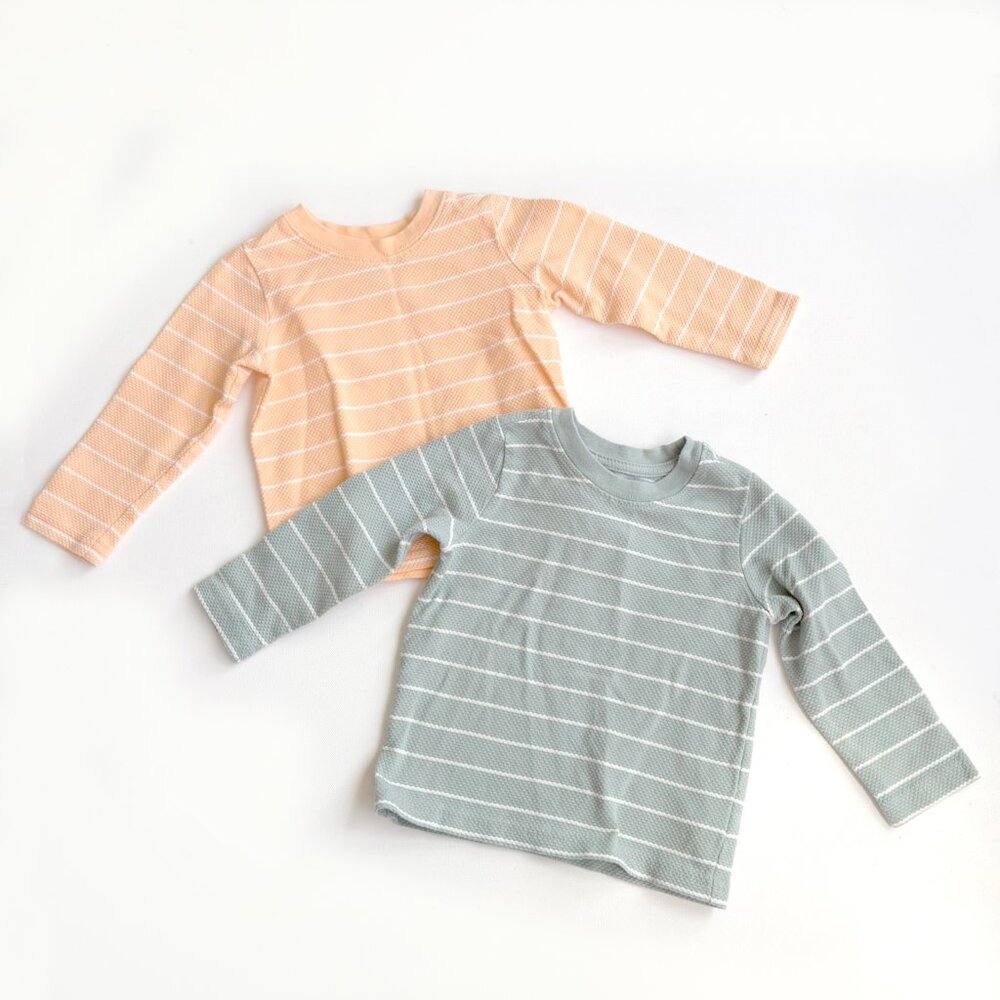 Wonder Nation Toddler Long Sleeve Shirts, Set of 2